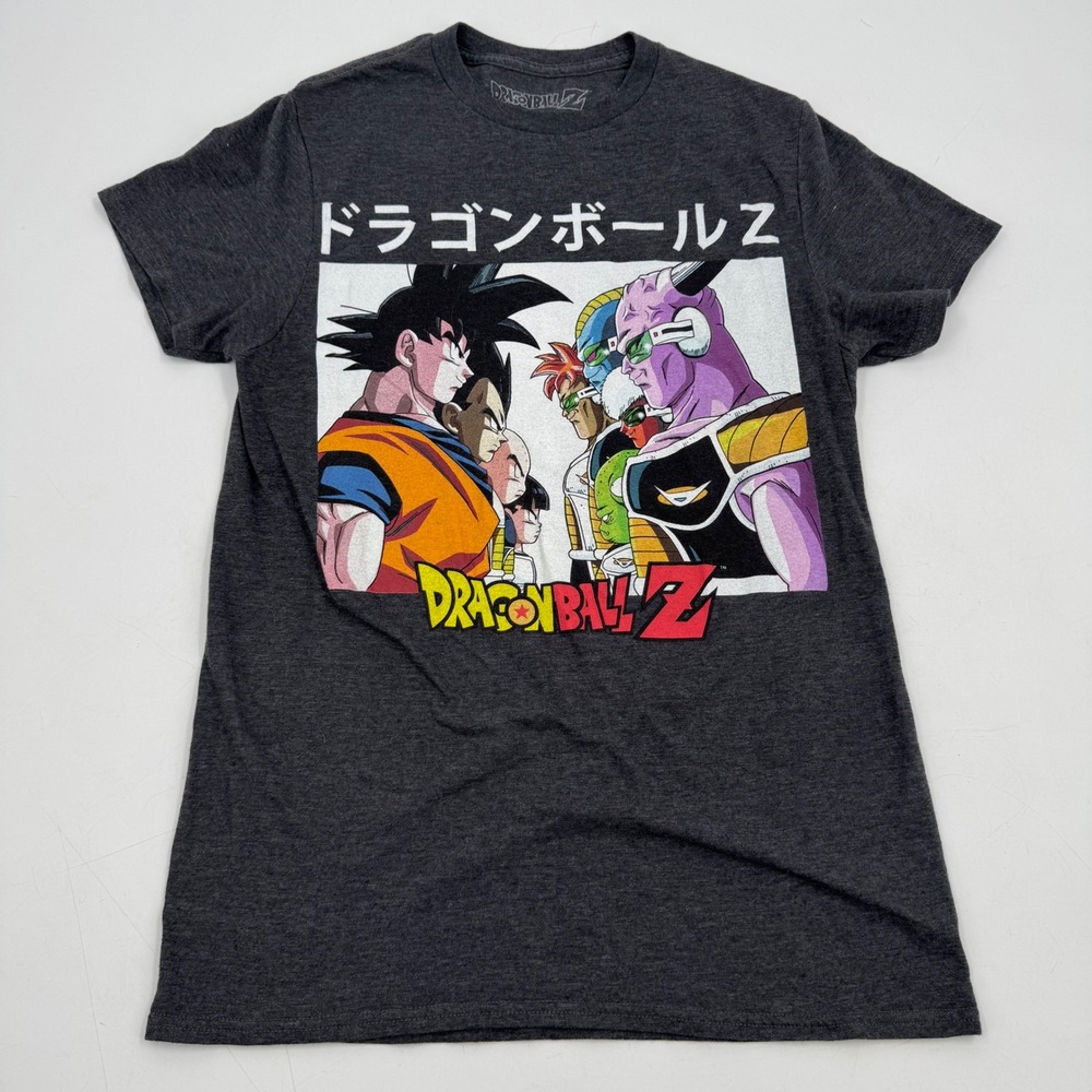 Dragon Ball Z Graphic T-Shirt Goku Vegeta Anime‎ Manga Gray Small
